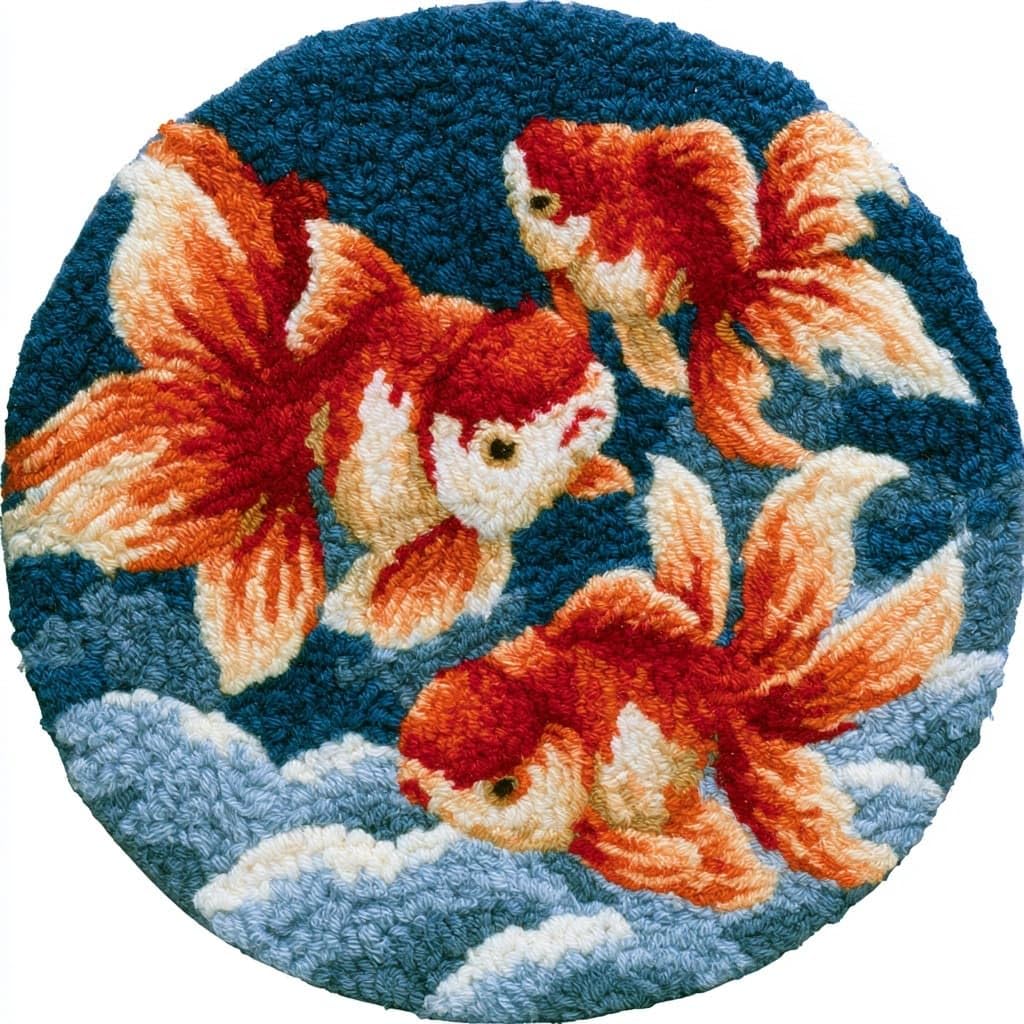 AMBATTERY Latch Hook Rug Kit Latch Hook Kits,Animal Fish