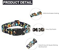 Vista 3 de Mercano Collar ajustable para perros - Patrones de diseño especial, collar de nylon suave y cómodo para mascotas, duradero para perros pequeños