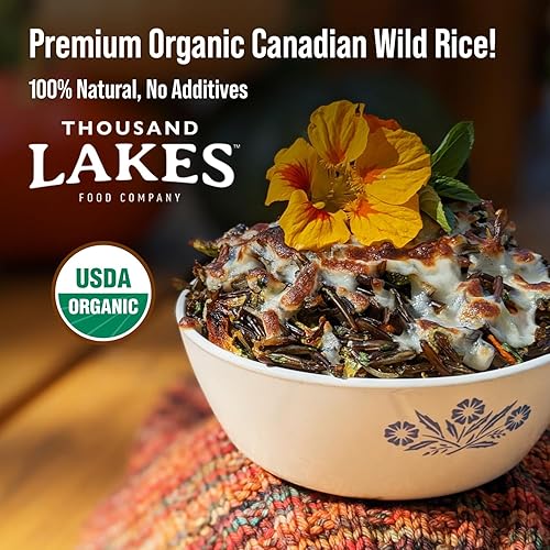 Miniatura 7 de Thousand Lakes Arroz silvestre canadiense orgánico - Premium - a granel - 2.5 libras  100% arroz salvaje  Cosechado silvestre