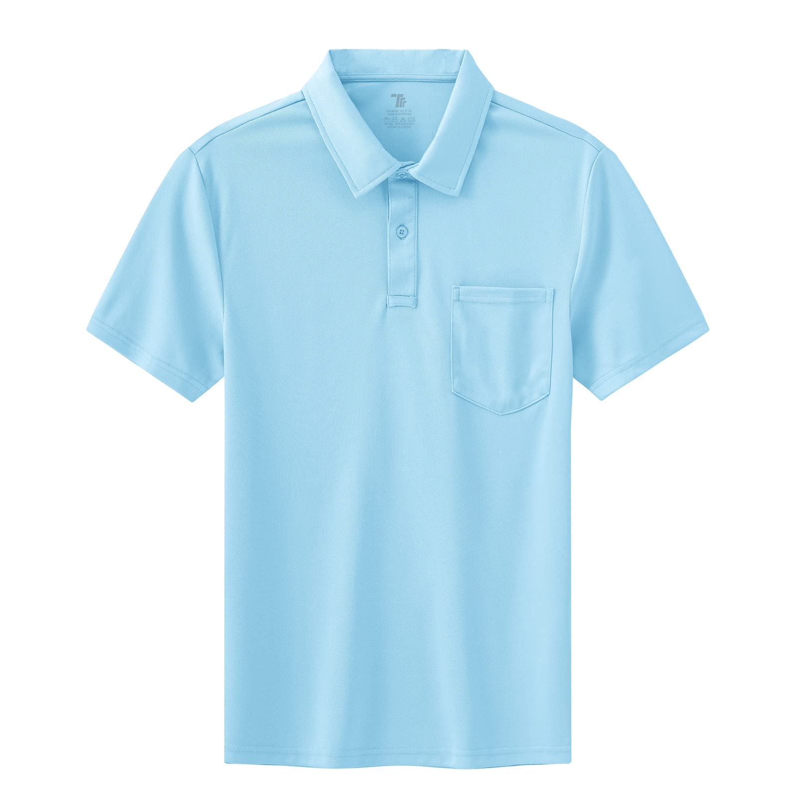 BASUDAM Men's Polo Shirts with Pocket Quick Dry Short Sleeve Active Performance