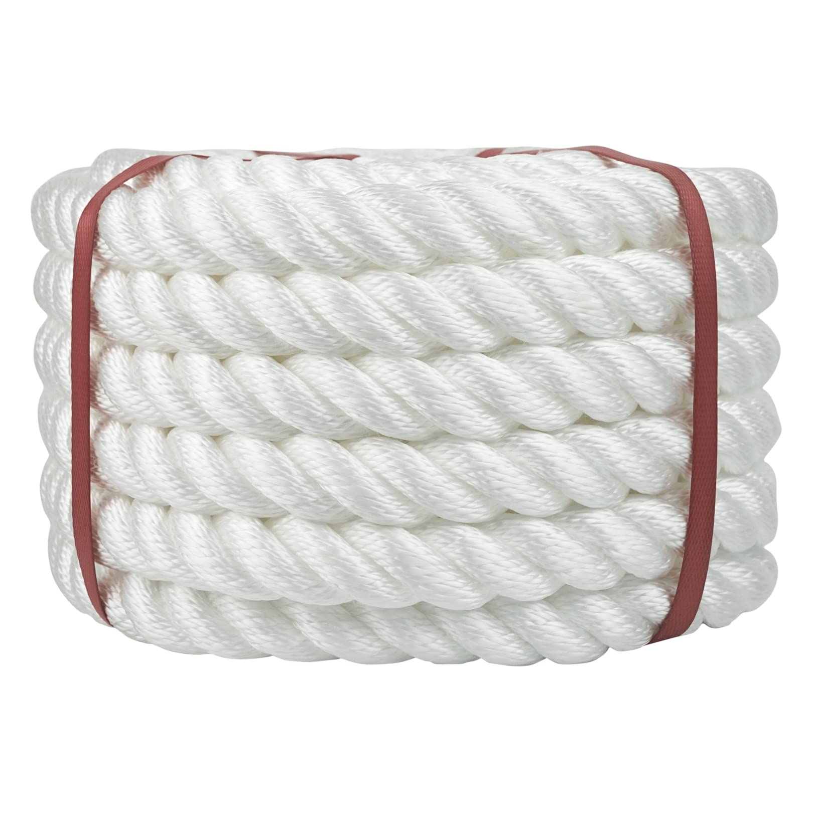Aoneky Cuerda de polipropileno trenzado de 1" 100 fTwisted - Cuerda Polypro flotante para proyectos marinos, náuticos y húmedos