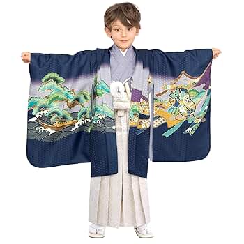七五三 5歳　男の子　セット KYOETSU 七五三 男 5歳 着物 【豪華12点フルセット】 鷹兜松