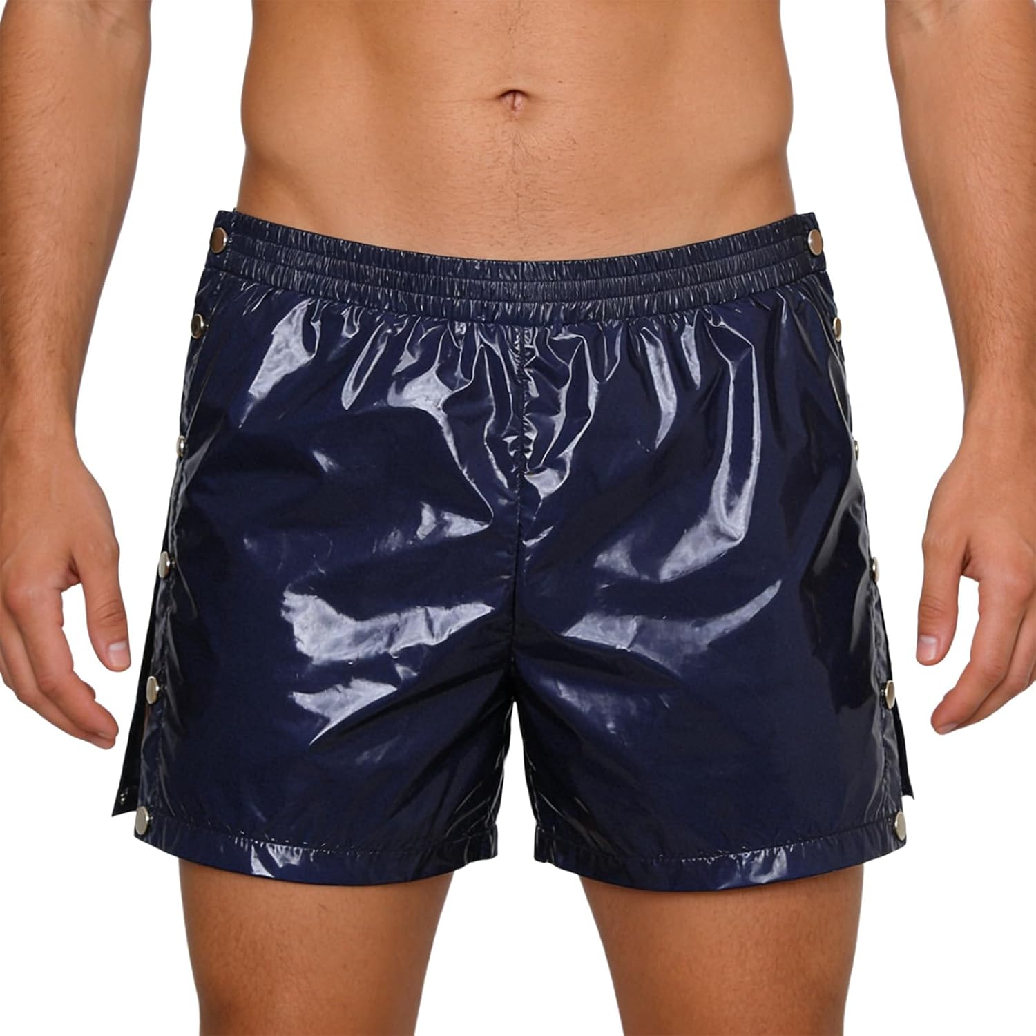 Mens Waterproof Tear Away Shorts Loose Trunks Underpants Leg Side Open Pants for Special Needs Clothing