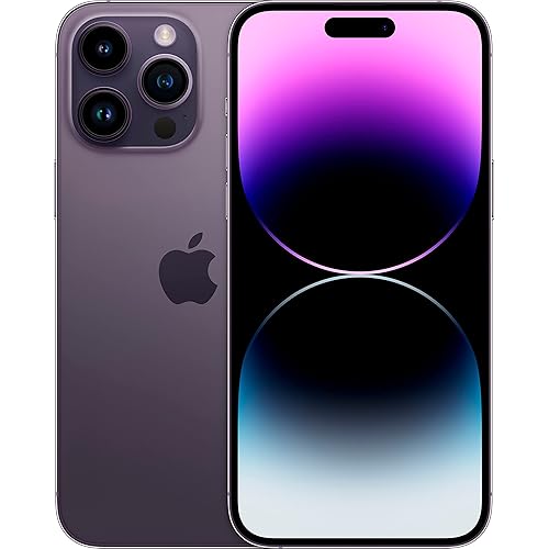 Apple iPhone 14 Pro Max, 128GB, Deep Purple for Cricket Wireless (Renewed)
