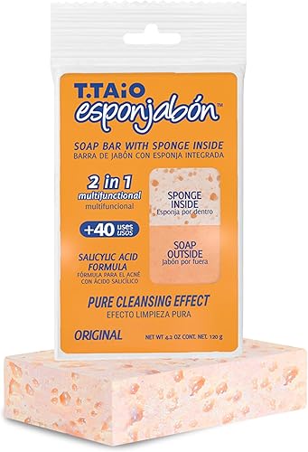 Charcoal & Pearl Soap Sponges 4-Pack - Deep Clean Body Scrub(Pearl + Coffee + Pore-Cleansing)