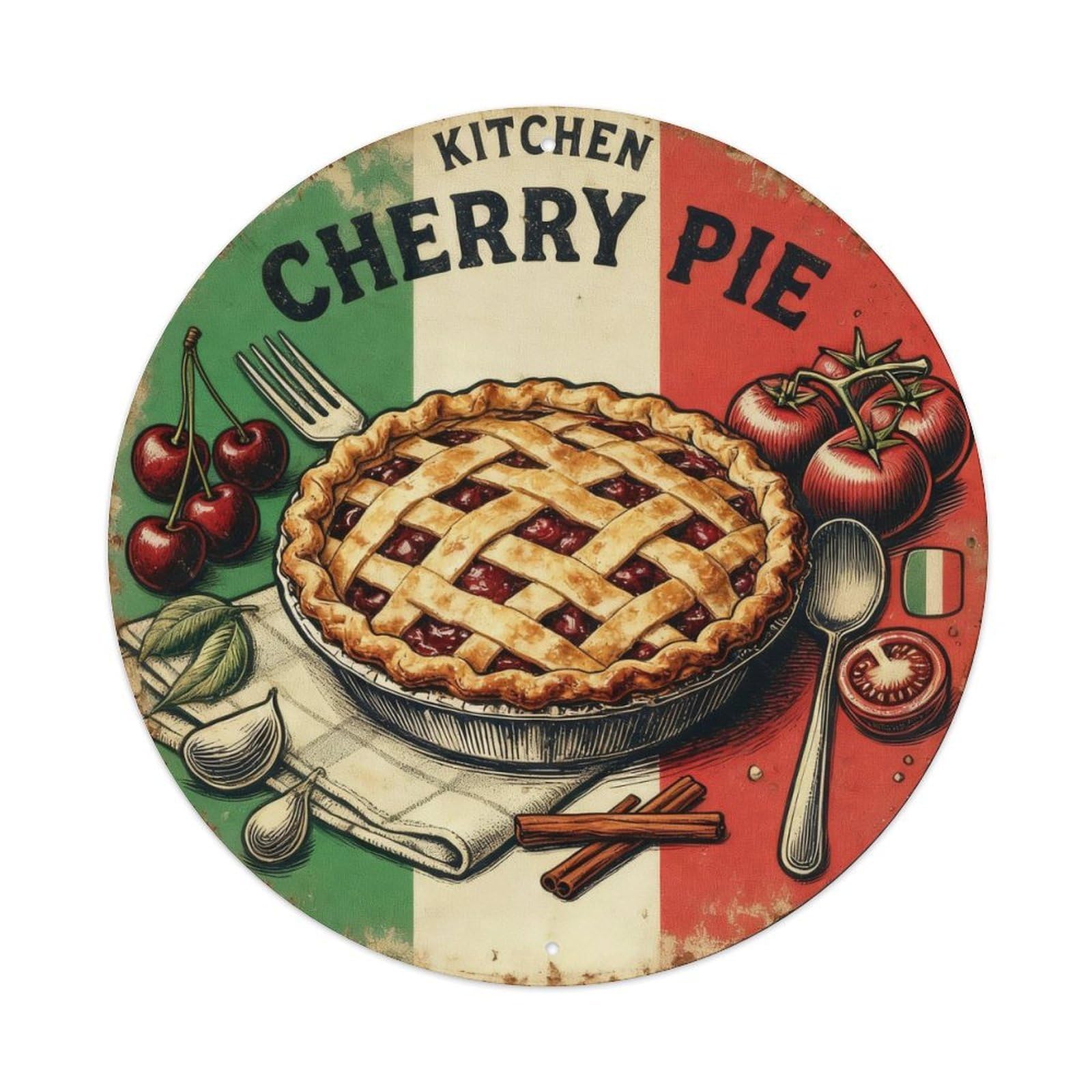 Cherry Pie Vintage Tin Sign Metal Tin Sign Plaque
