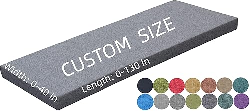 Miniatura 14 de Ginsimar Cojín personalizado para interior/exterior, almohadilla de banco, cojín de asiento de ventana panorámica, almohadillas para silla, cojín