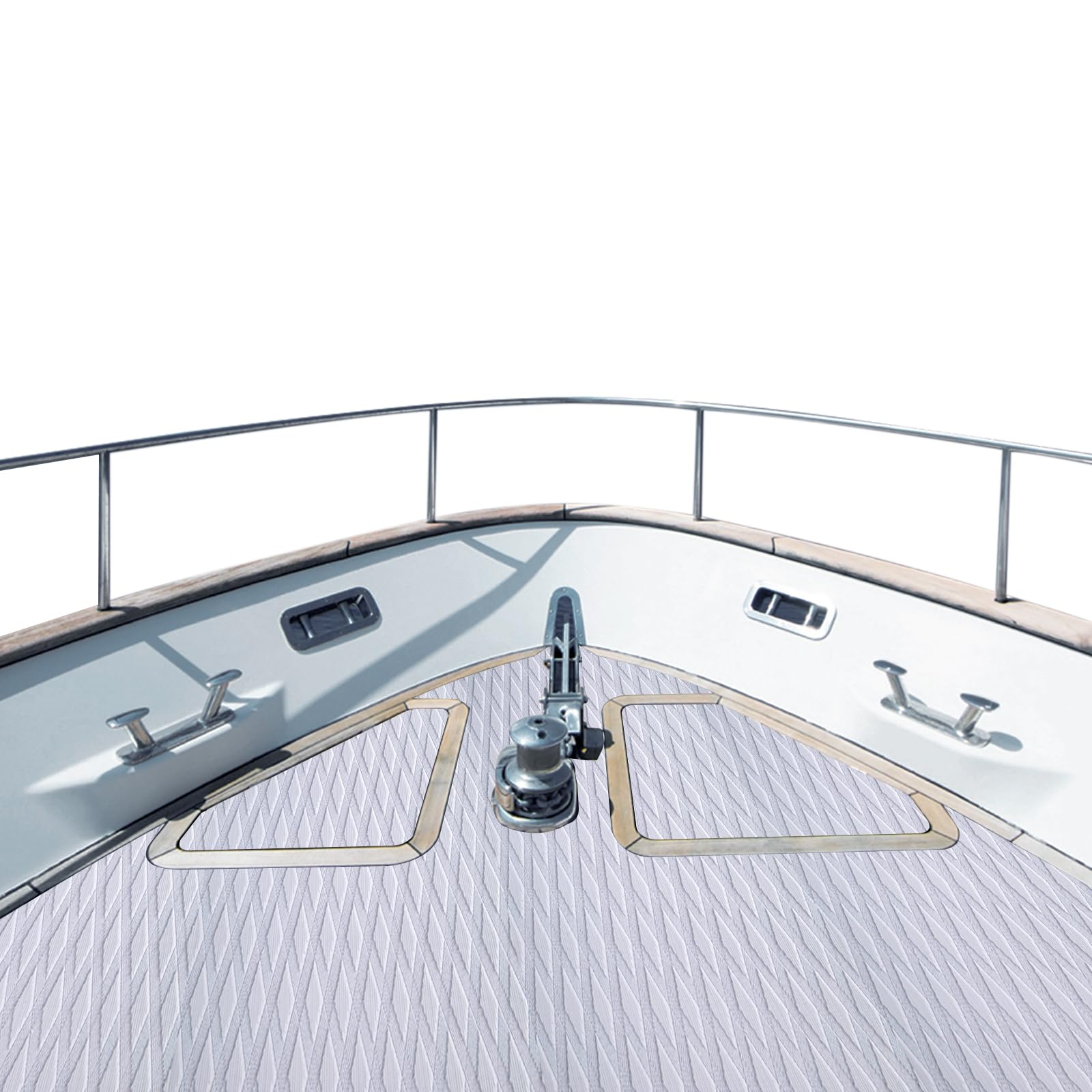Tappeto in schiuma EVA per barche, 230 * 55 cm, rivestimento in legno teak, tappeto autoadesivo per ponte, tappetino antiscivolo per yacht, barche, ponti di navi e motoscafi