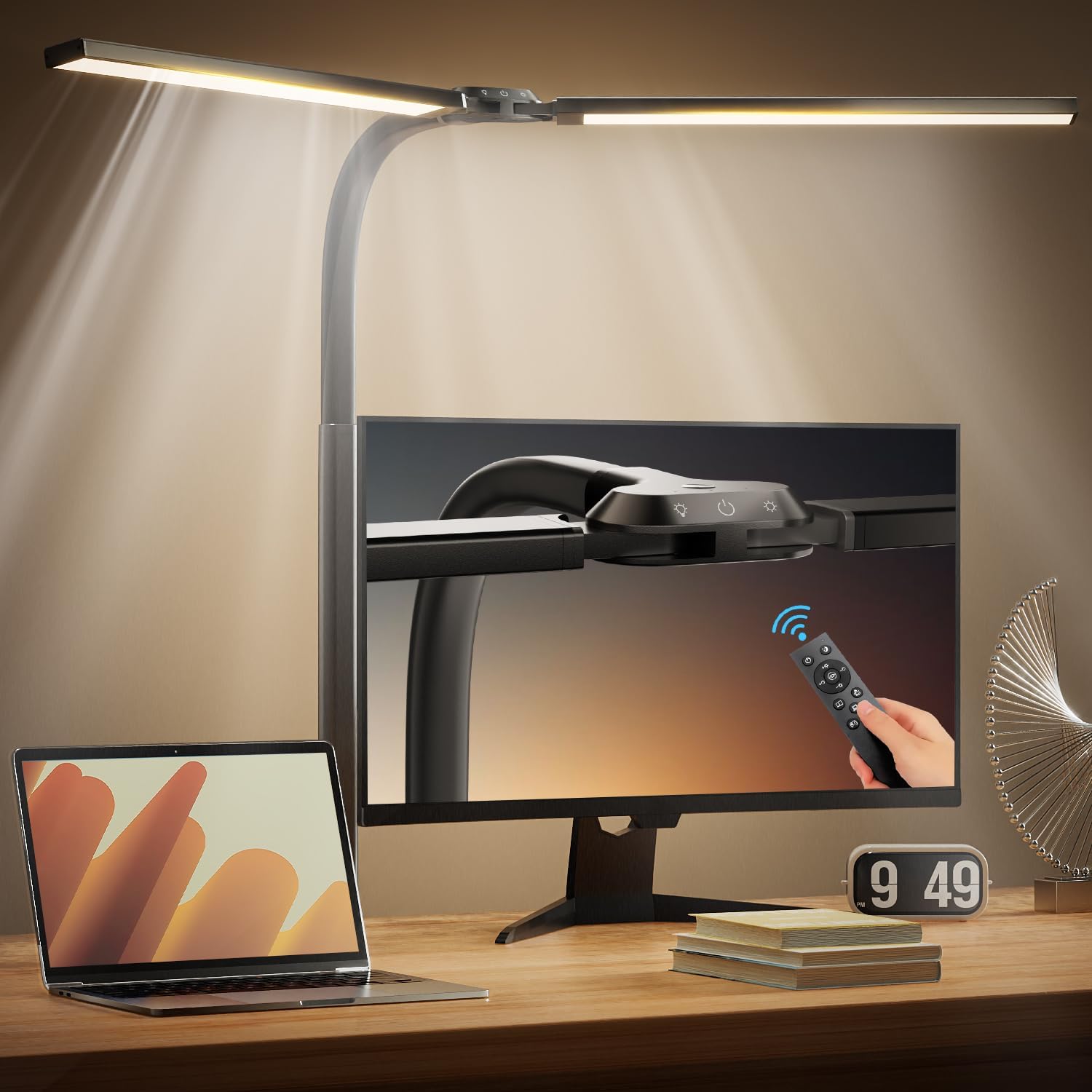 YESDEX LED Desk Lamp, Eye Caring Desk Reading Light, Architect Double