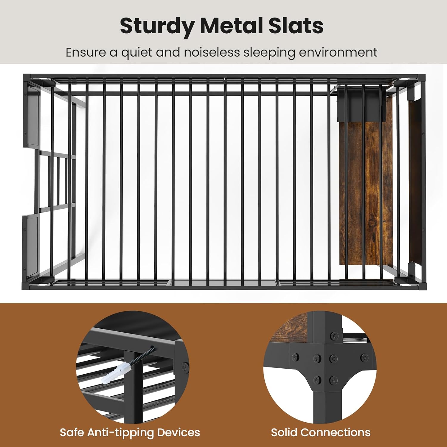 Diagram illustrating the recommended mattress thickness of up to 6 inches for the loft bed.