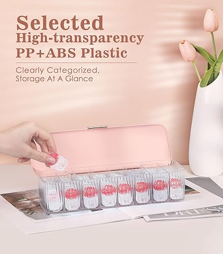 Miniatura 3 de MoKo Estuche organizador de almacenamiento de lentes de contacto cosméticos con compartimento, duradero, simple, desechable, diario, para lentes de