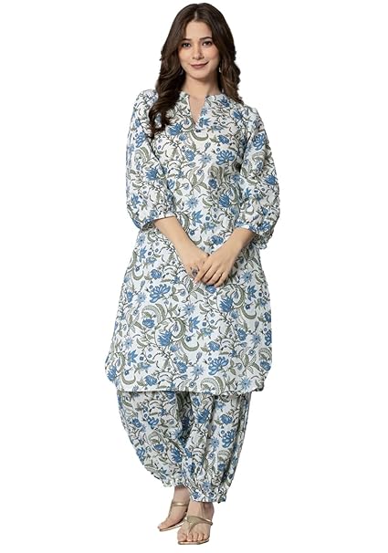 rytras Women's Cotton Kurta Set with Palazzo Pants