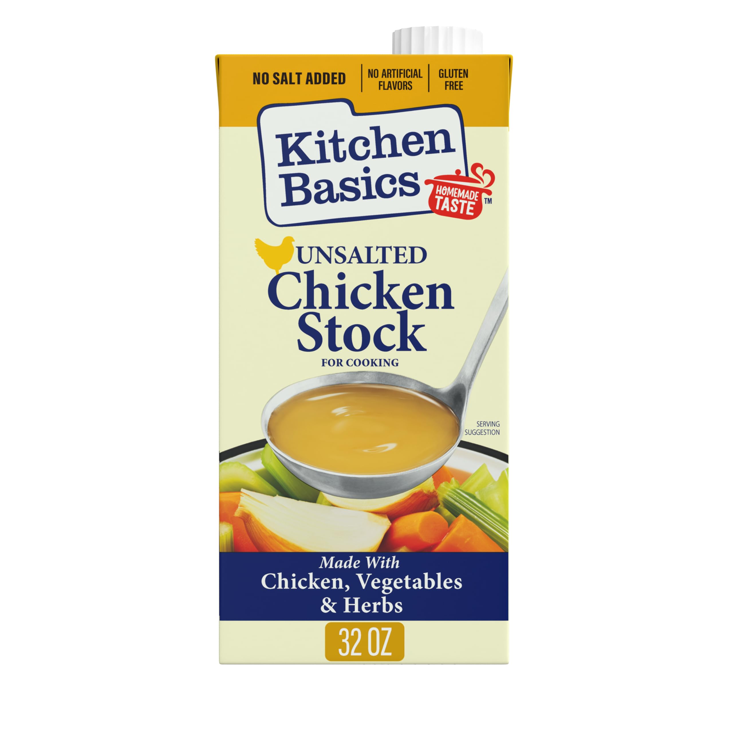 Kitchen Basics Unsalted Chicken Stock, 950ml