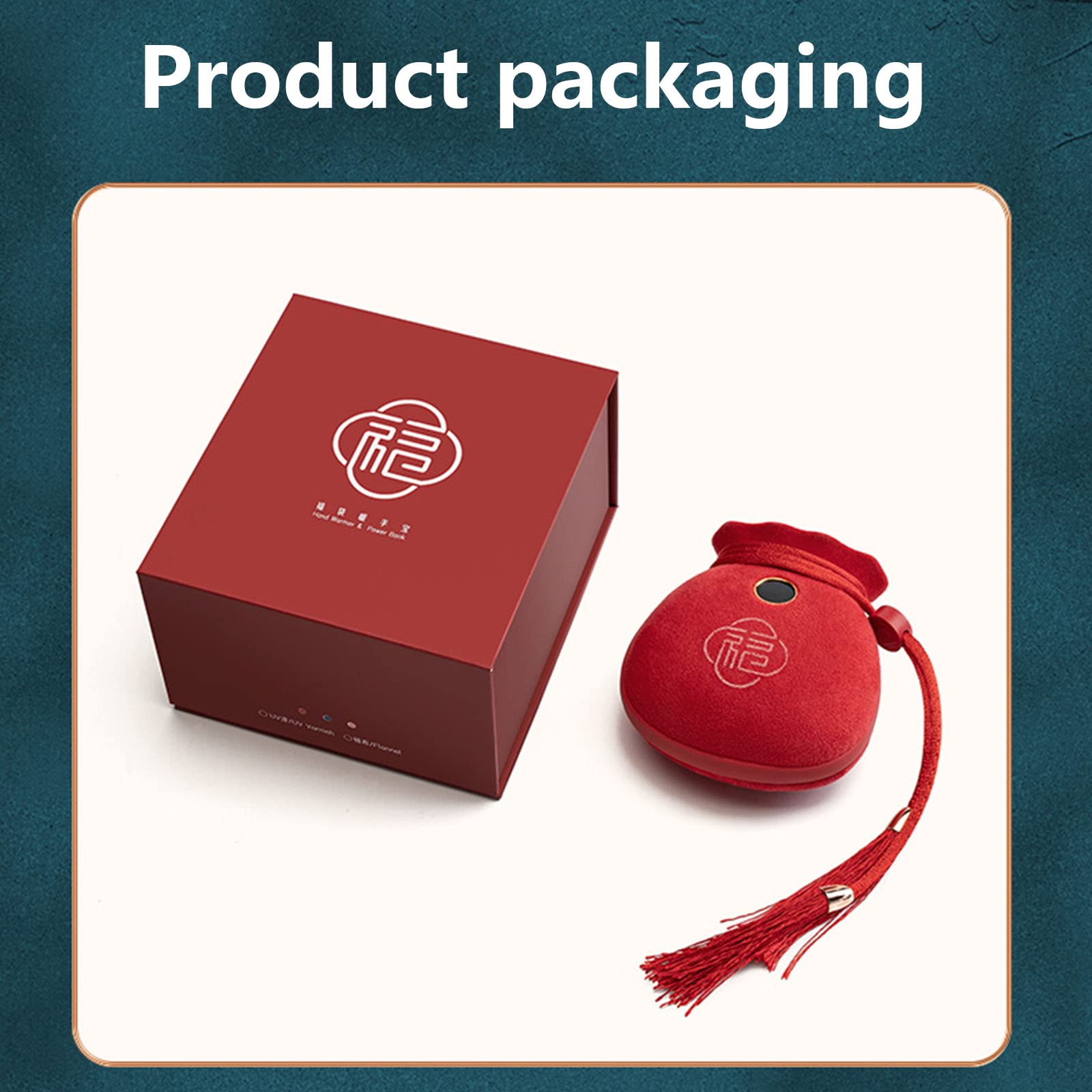 USB 6000 mAh Chauffe-Mains Rechargeable - pour l'intérieur et l'extérieur - pour Le Ski, l'escalade pour l'hiver,Rouge