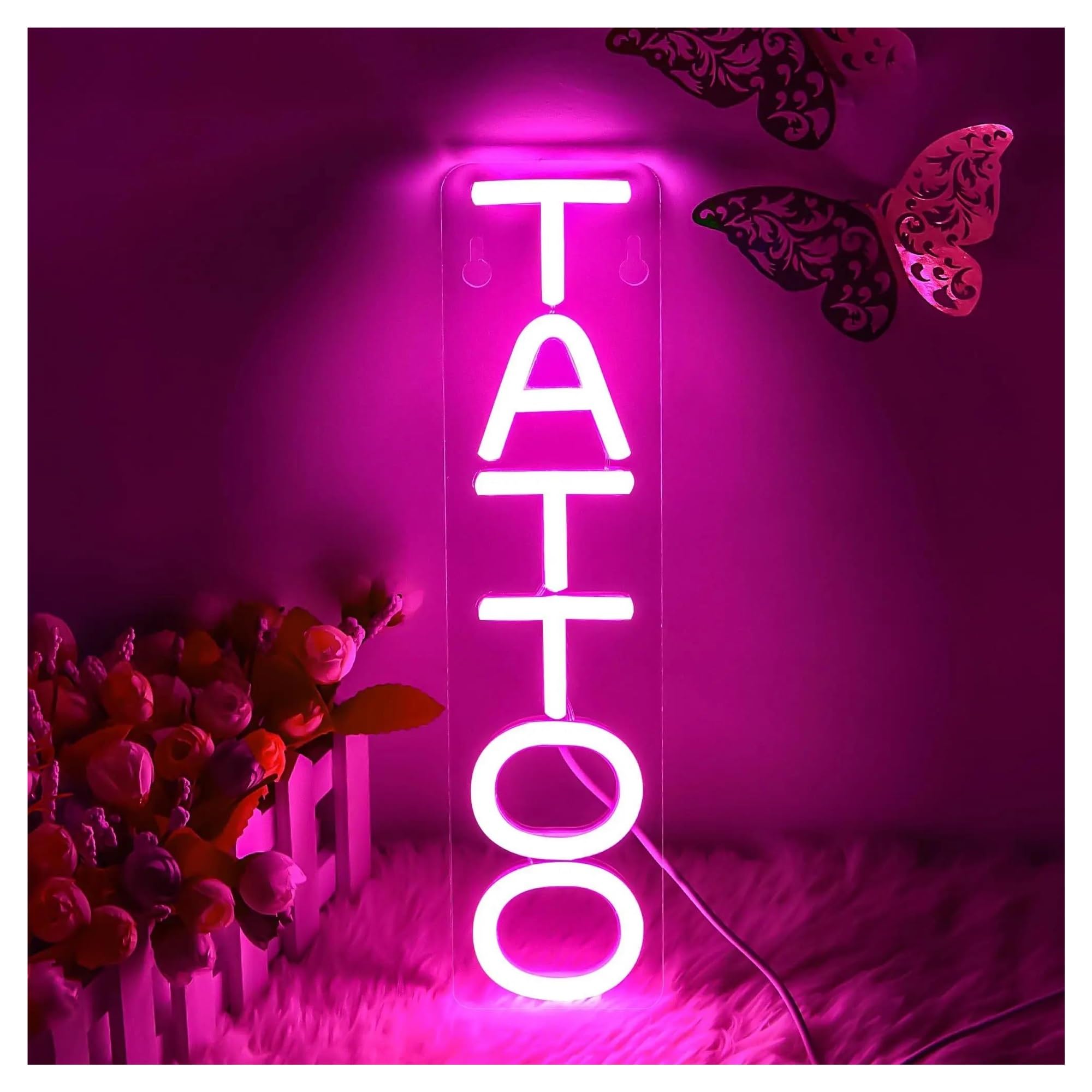 LEMST Sign Lamp Tattoo Neon Sign,Suitable for Tattoo Parlors, Bars and Party Decorations 7.62cmx30cm