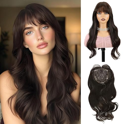 PHOCAS 22" Wavy Curly Toppers Hair Pieces for Women with