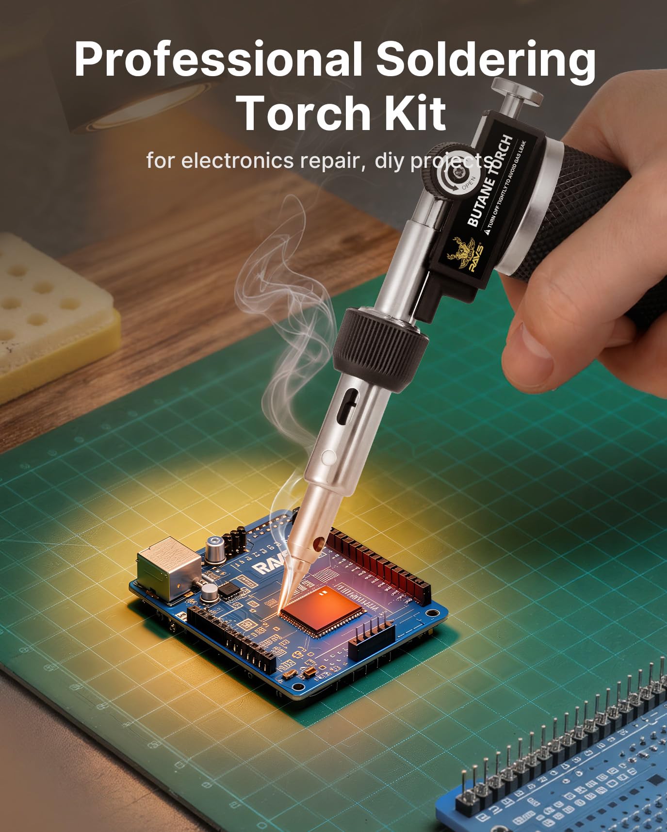 RAVS Butane Soldering Iron Kit - 14 Piece Torch -2 RAVS Butane Soldering Iron Kit - 14 Piece Torch -2