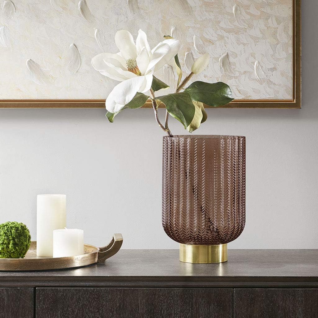 Madison Park Serene Textured Vase, Brown Home & Kitchen
