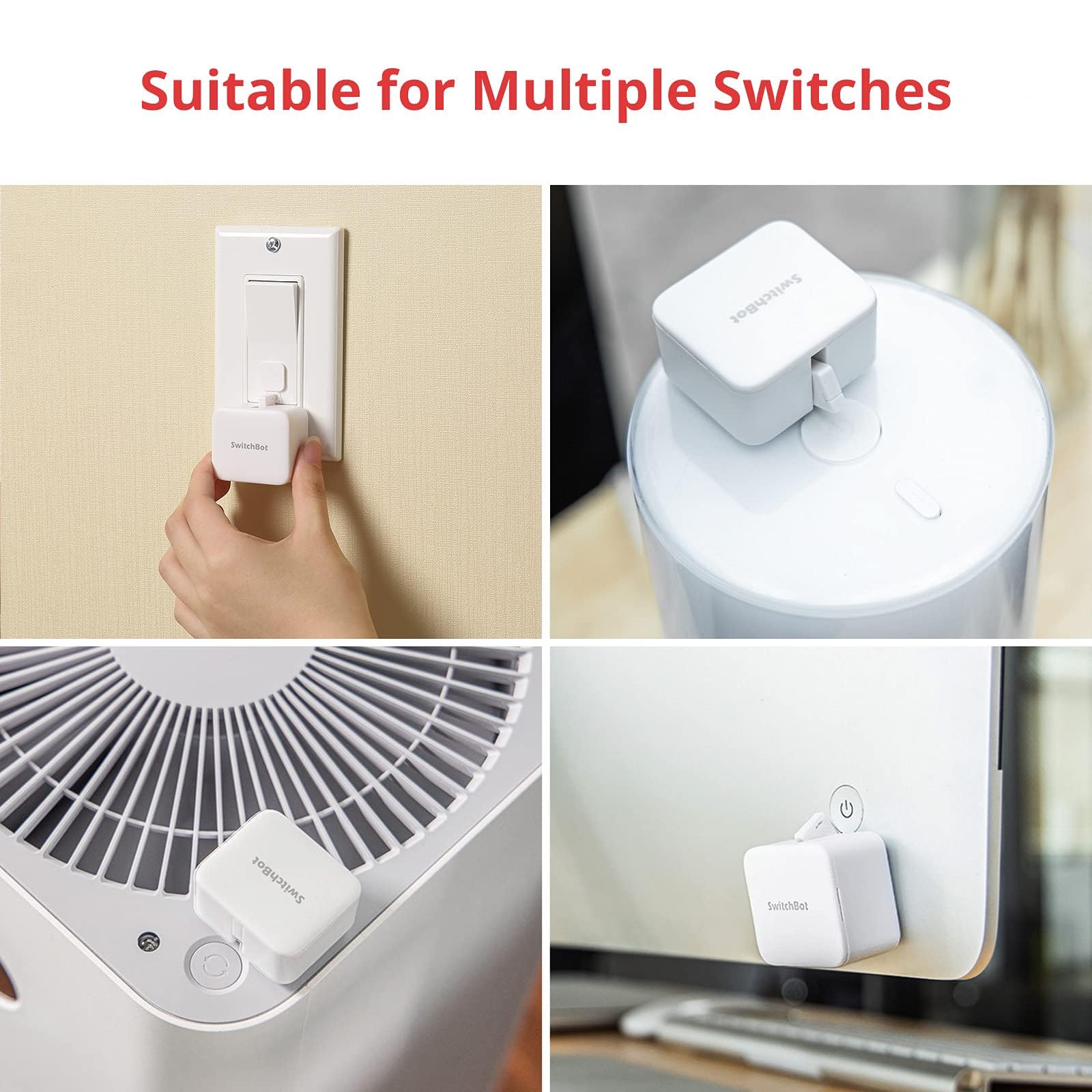 SwitchBot Smart Bluetooth Switch Toggle (Wiederaufladbar) - Fingerbot für Schalter, 1,0kgf, USB-C, App-Timer, fügen Sie Hub hinzu für Alexa, Siri & Matter