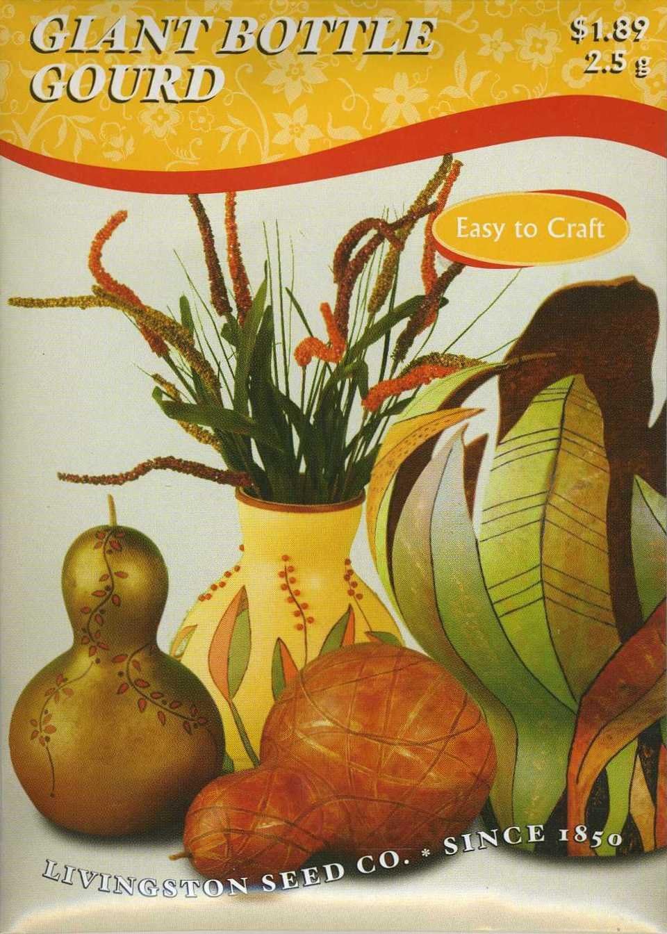 Livingston Seed Co. 4890 Giant Bottle Gourd Seed Packet Amazon.co.uk Garden