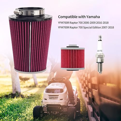 Miniatura 7 de Filtro de aire de motocicleta, filtro de aceite y bujía de repuesto para Yamaha YFM700R Raptor 700R 2006-2022 YFM700 R Raptor 700 Special Edition