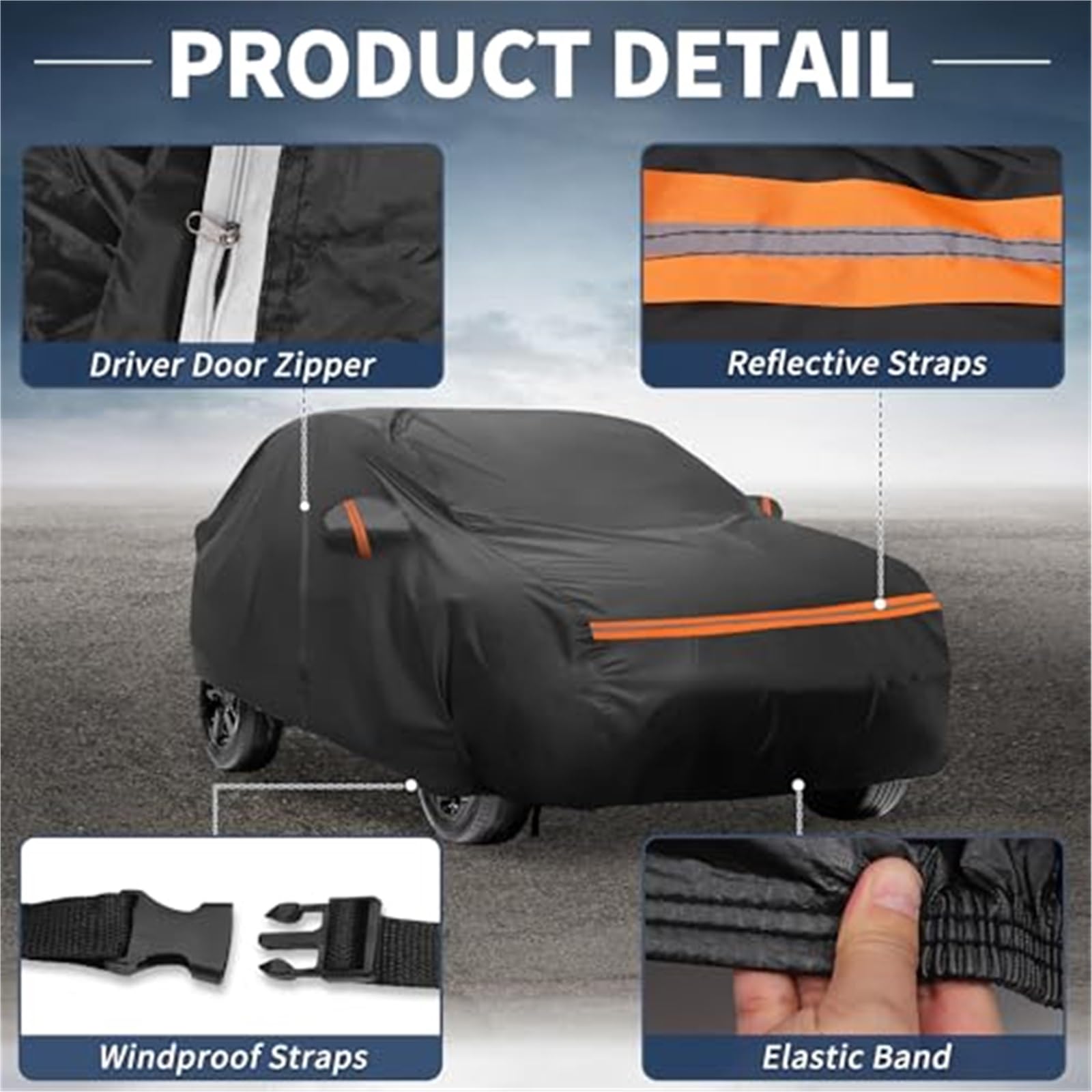 A ABSOPRO Autoabdeckung Für Mercedes-Benz GLA 2013-2023 210D-PU Outdoor