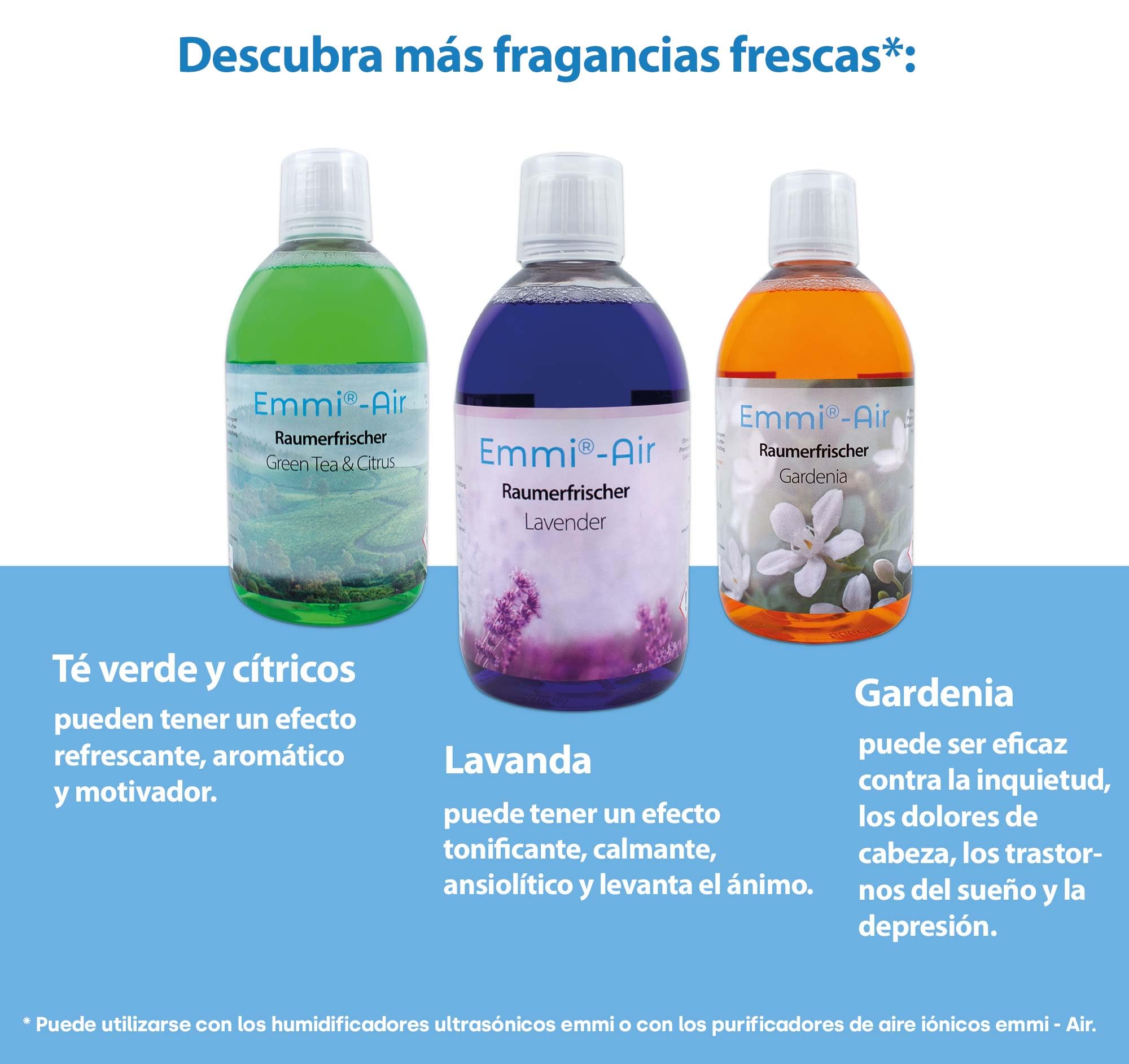 Emmi Air Ionizador de Aire - Adecuado para alérgicos | Hasta 35 m² | Purificador de Aire con iones neutralizadores de olores | Ideal contra polvo, virus, polen y olor a acrílico