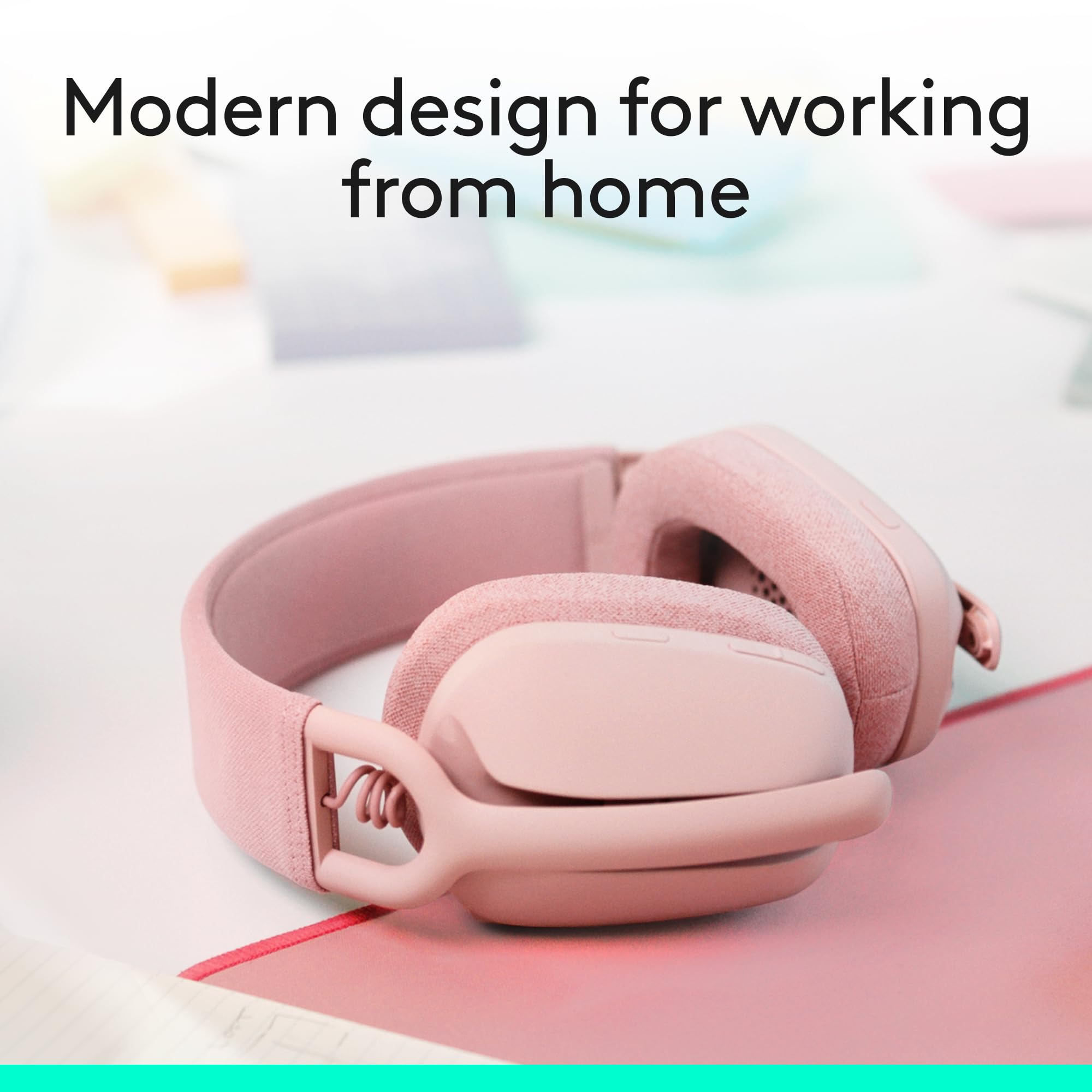Logitech Zone Vibe 100 Wireless Over Ear Headphones - Noise Canceling Mac/PC - Dettaglio