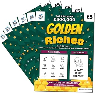 Zoschie 6 Pack Pregnancy Announcement Lottery Scratch Cards - Baby Announcement Ideas, Baby Reveal Gift, Surprise New Grandparents, Daddy, Auntie, Uncle, Family and Friends with your Pregnancy News