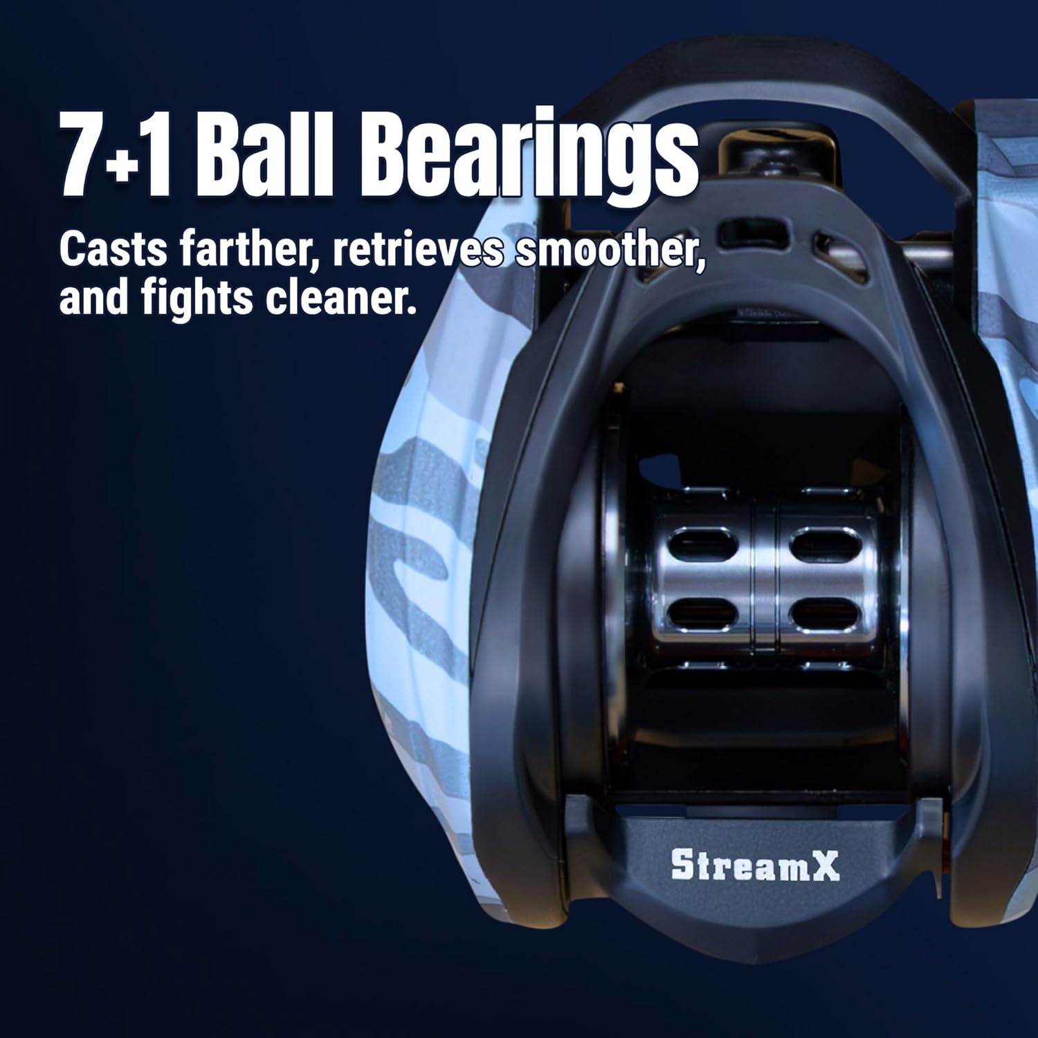 Reaction Tackle StreamX Baitcasting Fishing Reel – Baitcaster Reel, Lightweight & Durable with Smooth Drag System