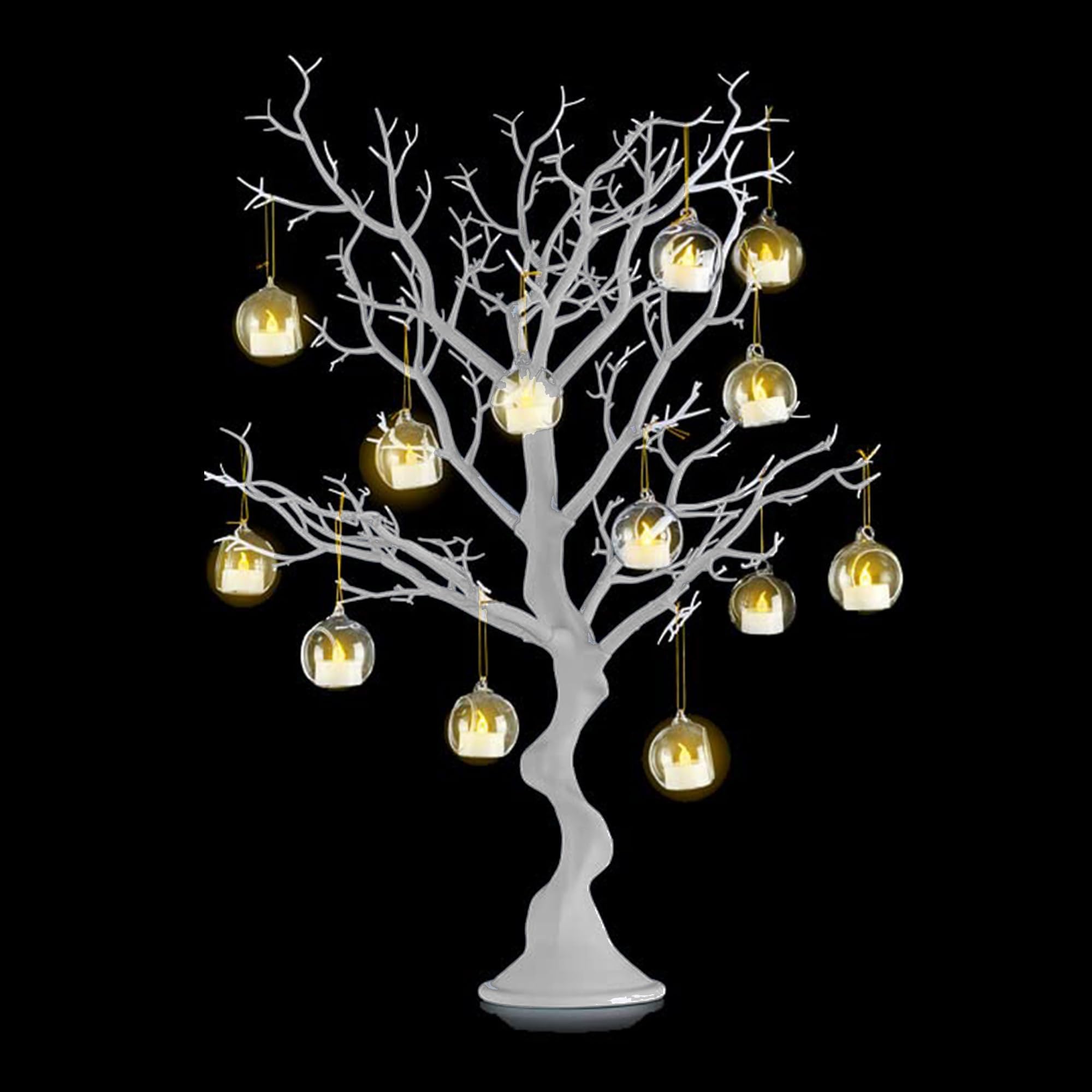 Vparty Artificial Tree for Tree Centerpiece for Weddings Christmas Birthday Party Home Indoor Outdoor Decoration 30 inches Manzanita Tree Decorative Branch for Tabletop Decoration (Silver, 75cm)