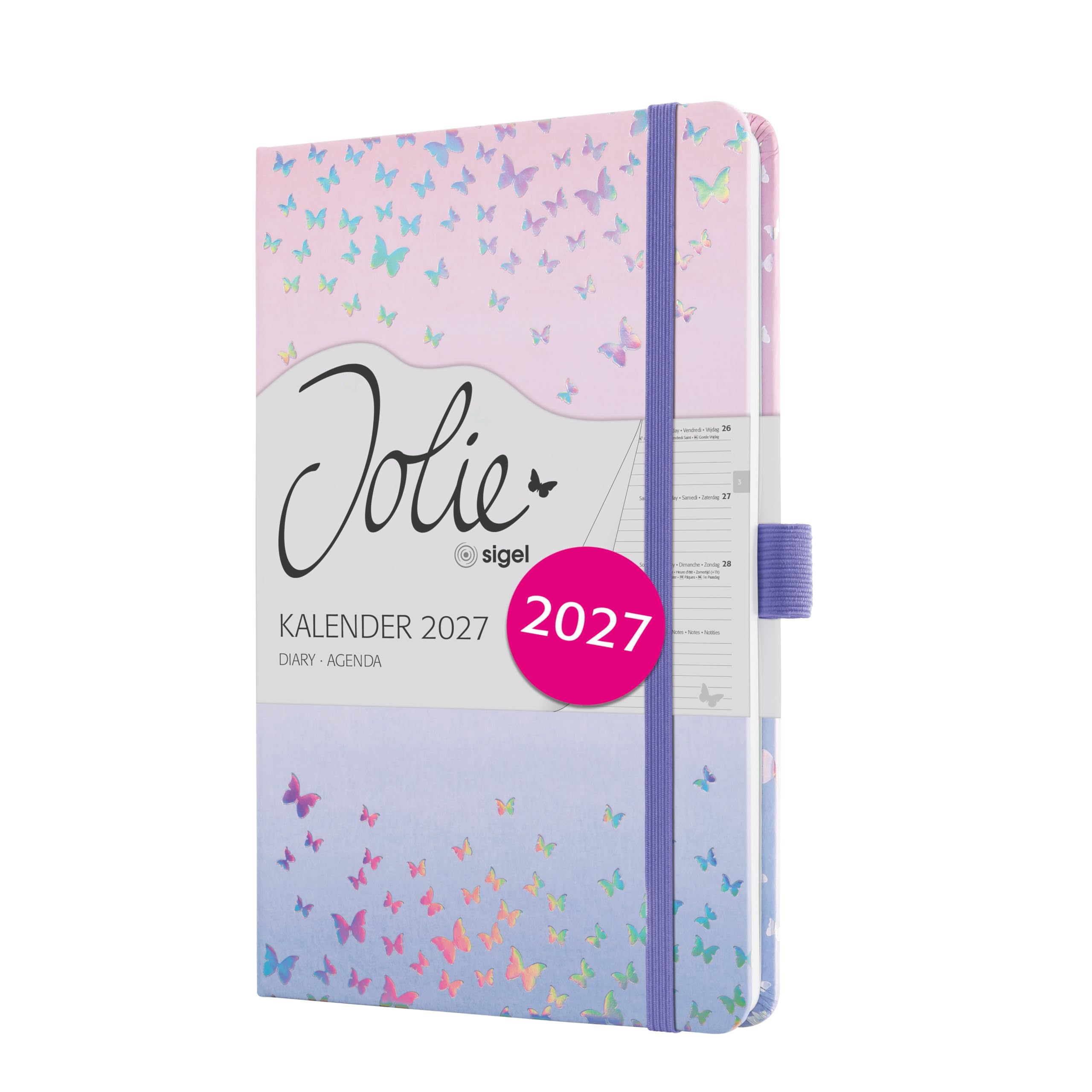 SIGEL Jolie 2027 weekly planner A5, hard cover