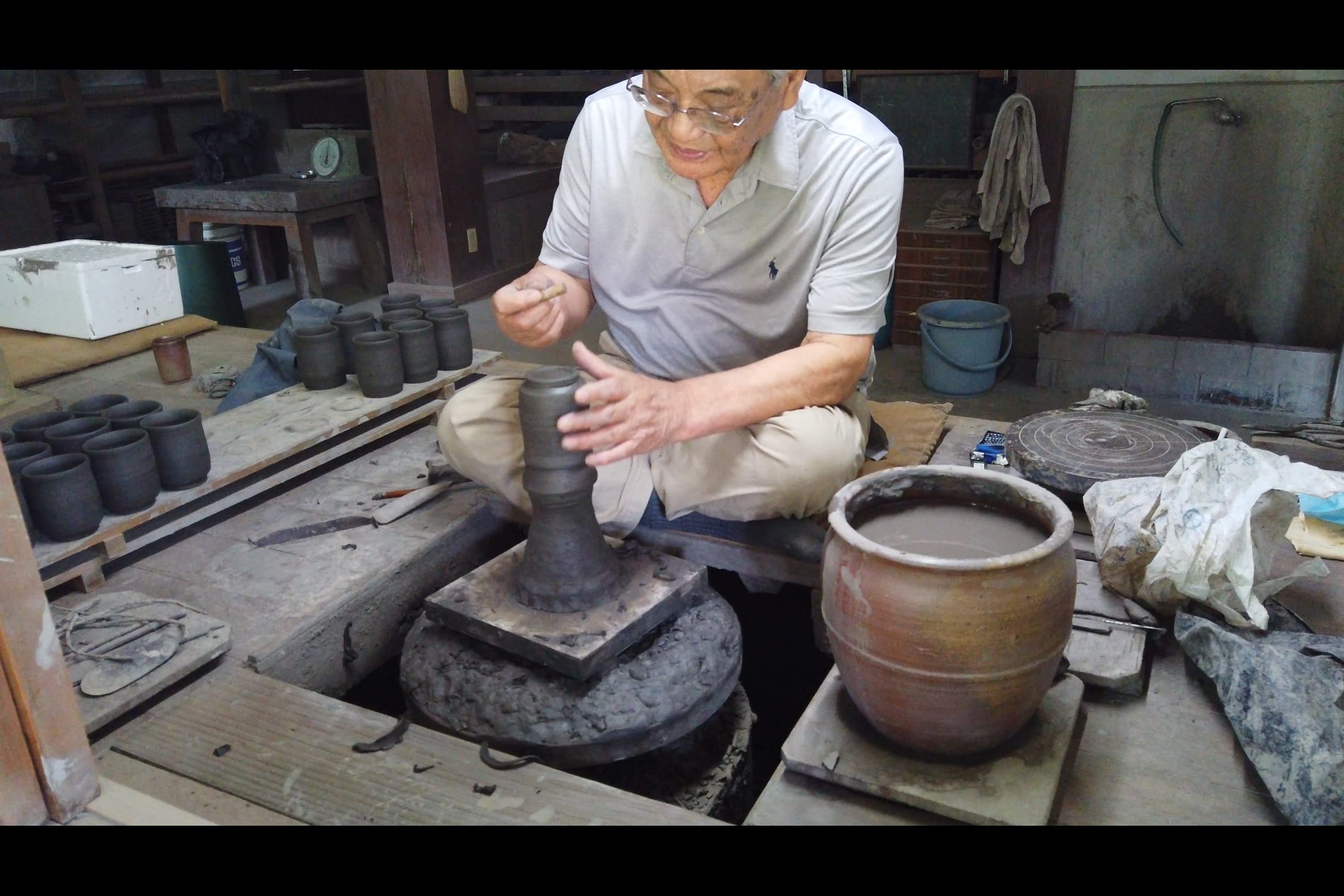 Japanische Keramik Bizen Yaki Stil Vintage Craft Bierkrug (284 ml) / Neuheit Bierkrug / Handarbeit