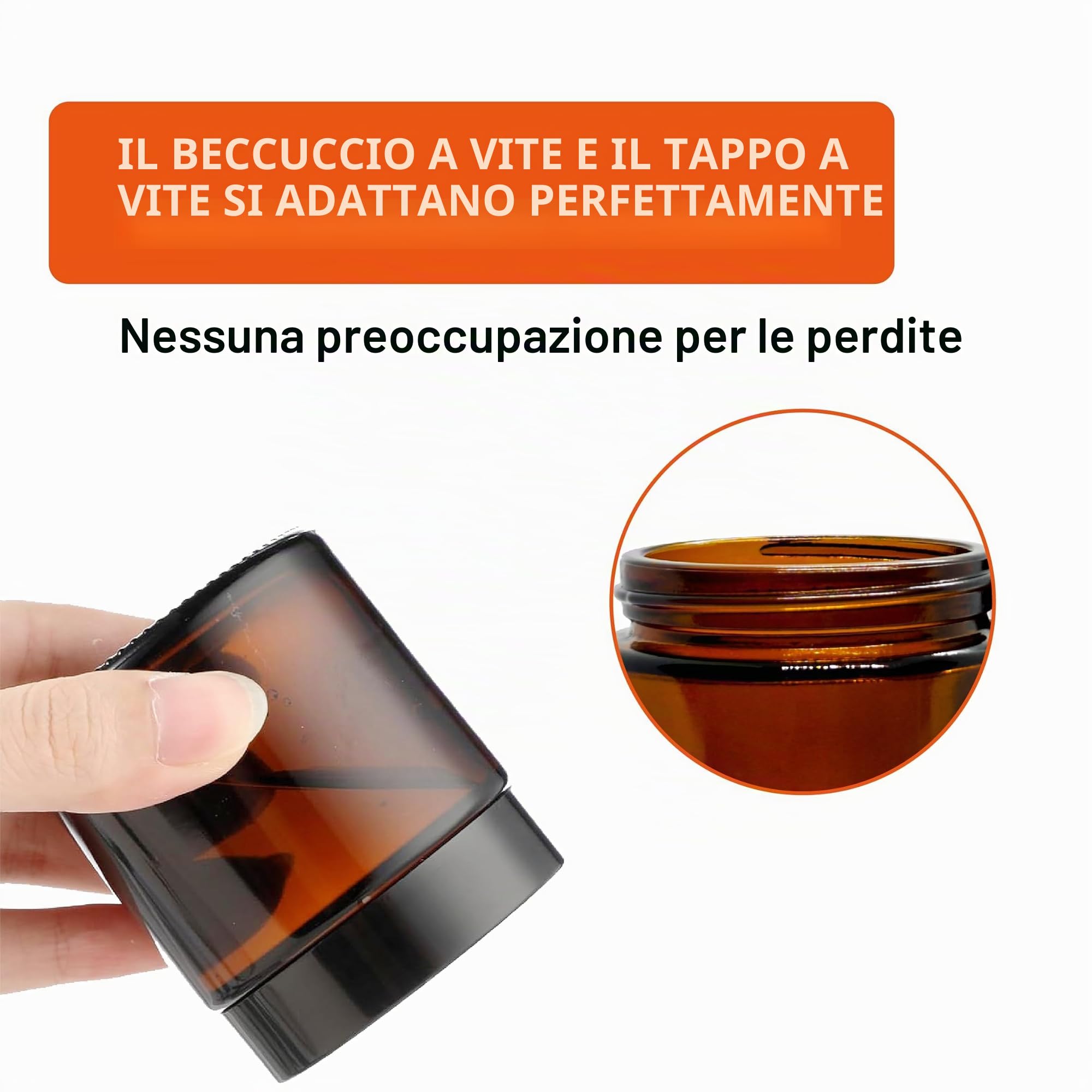 Set di 2 Vasetti in Vetro Ambrato da 100 ml con Coperchio a Vite, Contenitori Multiuso per Cosmetici, Creme, Oli Essenziali, Protezione UV, Perfetti per Viaggio e Conservazione Domestica