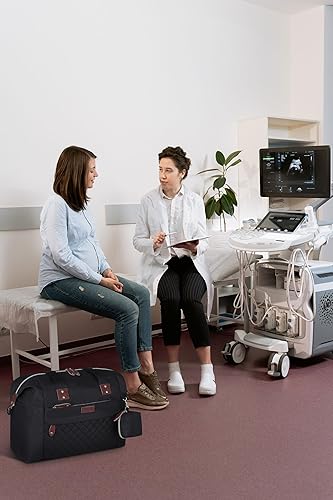 Miniatura 6 de Bolsa de pañales  Bolsas para pañales con funda para chupete, correas de hombro, clips para cochecito, bolsa grande impermeable para mamá y papá,