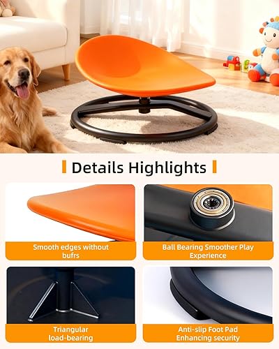 Miniatura 4 de Silla giratoria para niños con autismo, silla sensorial giratoria para niños, asiento giratorio para niños, silla giratoria sensorial para niños,