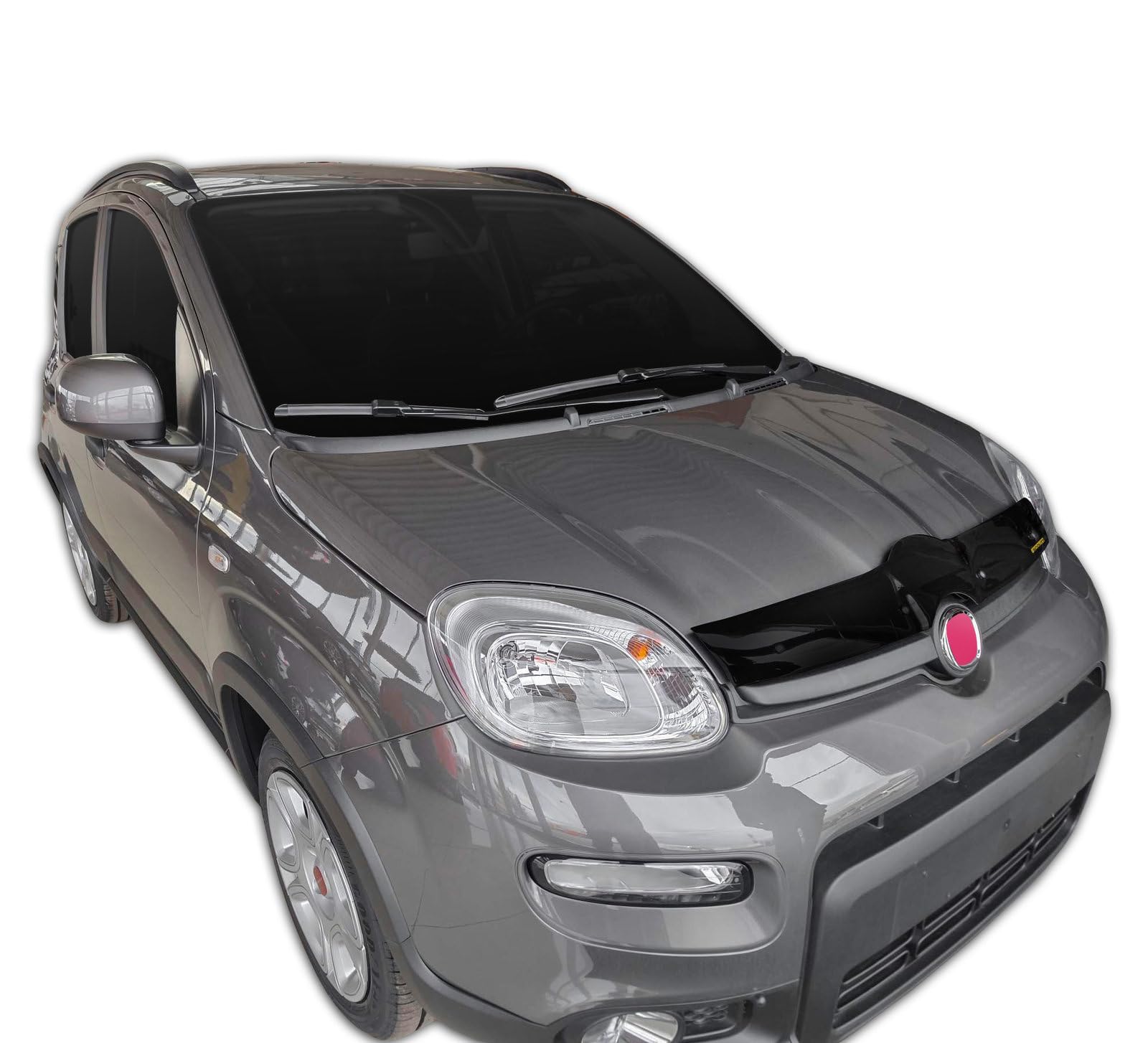 SCOUTT Bra de Capot Déflecteur de Protection pour Fiat Panda 3 2012-2024, Aérodynamique, Assemblage Facile, Aucun Perçage Requis