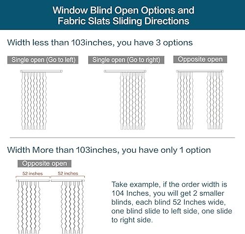 Miniatura 5 de Persianas de ventana opacas sin cordón, con ondas en S, tela beige, ahorro de energía, filtrado de luz, persianas verticales para ventanas, puertas,