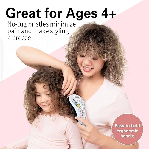 Miniatura 4 de Cepillo de pelo de diseño único. Cepillo desenredante para cabello grueso, rizado, liso y natural. Regalo de relleno de calcetín de Navidad.