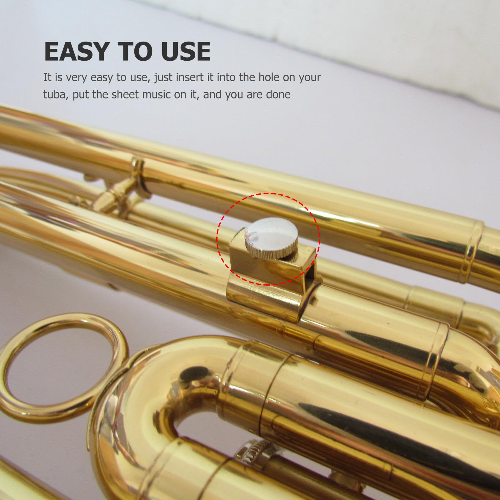 Hemobllo Pince à Livret de Musique Portable pour Basse en Fer Argenté, Facile à Transporter et Pratique, Marche Jeu Musical