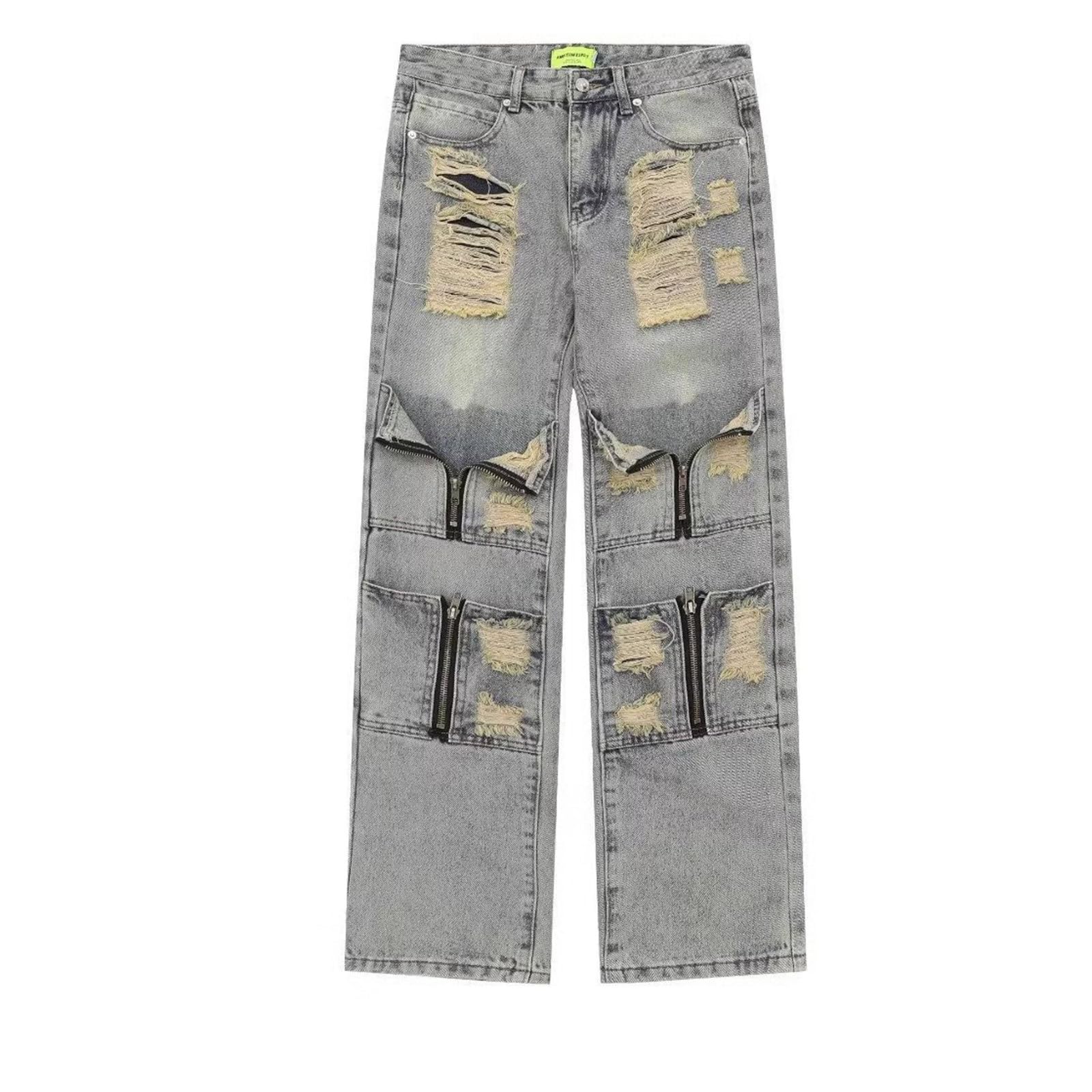 SRZYMJ Jeanshose Herren Slim Fit Hosen Jeans Kaputt Jogginghose Grau Slim Cargo Hosen Weit Chino Hose Regular Fit Wanderhose Sporthose Lang Freizeithose Lang Leinen Outdoor Hosen Trainingshose Lang