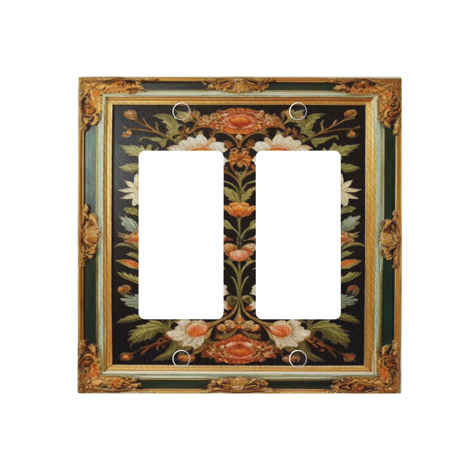 Plaque murale pour décoration d'intérieur double interrupteur