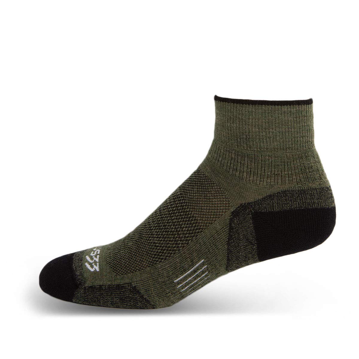 USA Made - Microweight Cushion Ankle Socks - Trail Running Socks - Merino Wool - Mountain Heritage