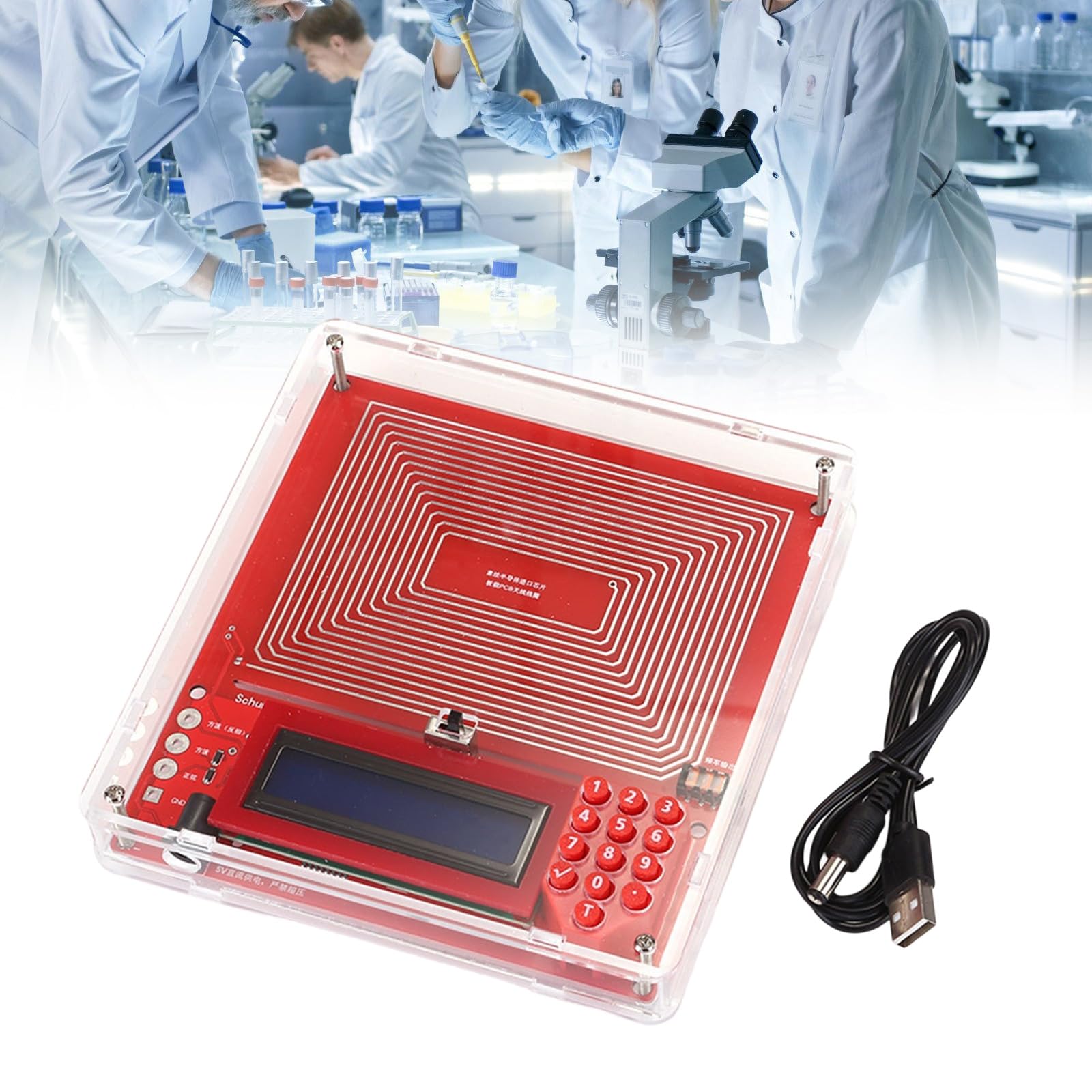 ABS-Signalgenerator, gleichzeitiger Sinusquadrat und umgekehrte Ausgänge, 0,1 Hz bis 99999 Hz für Schaltungsdebugging, klare sinusförmige Schwankungsanzeige, Generator