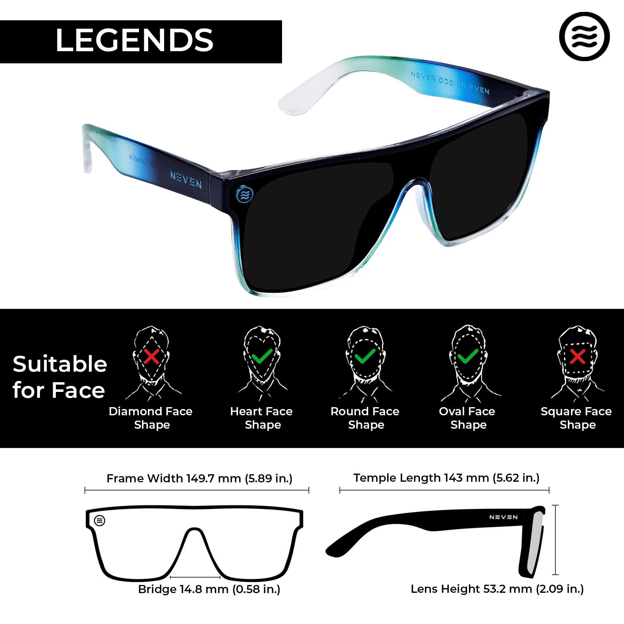 NEVEN Legend polaryzacyjne okulary robocze dla mężczyzn, stylowe okulary przeciwsłoneczne z osłoną boczną, okulary chroniące przed promieniowaniem UV, do użytku na zewnątrz