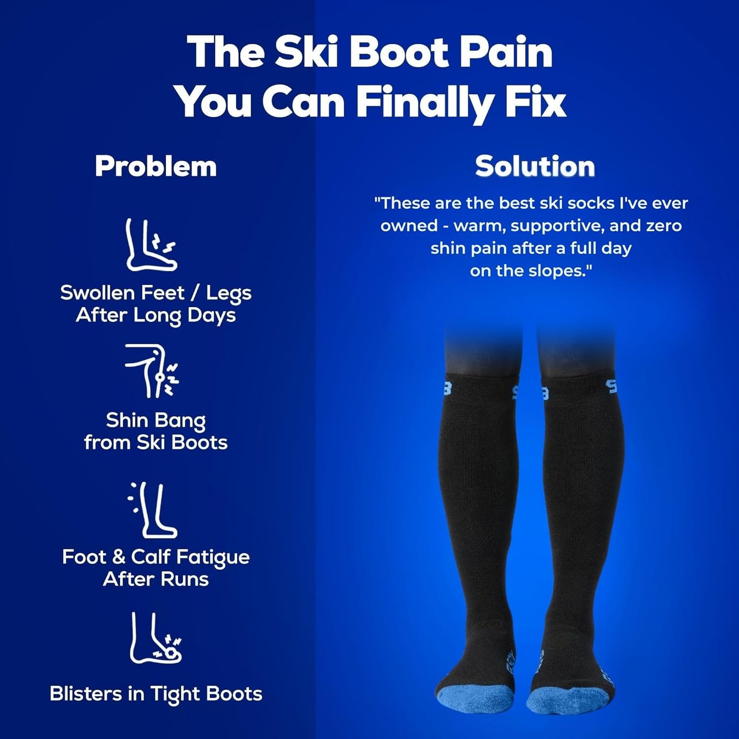 SB SOX Merino Wool Ski Socks for Men & Women (2 Pairs) - Warm Thermal Socks for All-Day Winter Wear - Image 5