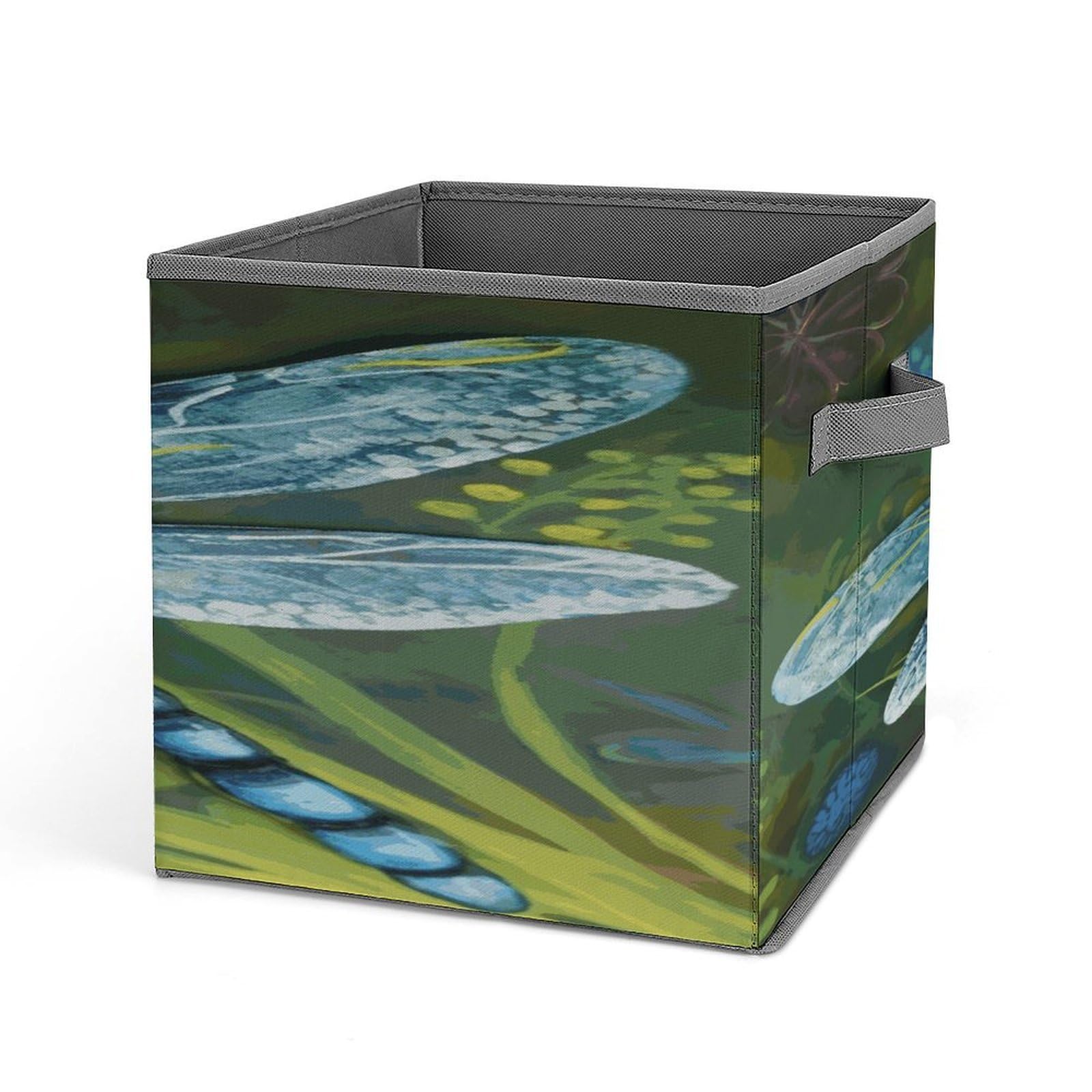 Fekiloot Style Hand Painted Blue Dragonfly Storage Bins Storage Baskets