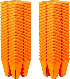 Bootstrap Farmer 4-Cell Inserts for 1020 Trays, 80 Pack, Orange | Heavy-Duty Seed Starter Plugs with Air Prune Slits for Stronger Roots | Made in USA