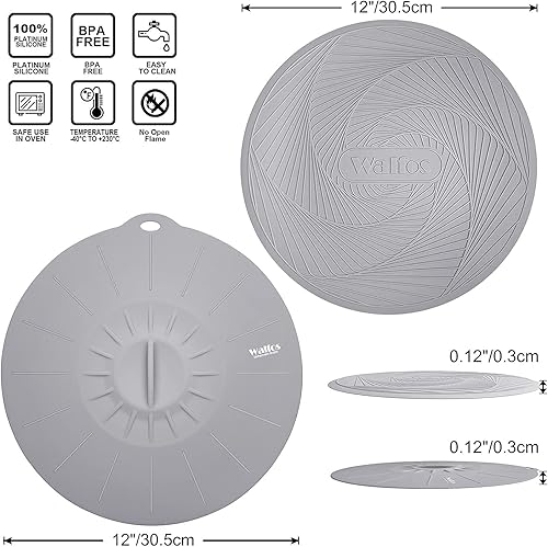 Miniatura 5 de Walfos Juego de 6 tazas de silicona Texas para magdalenas jumbo + alfombrilla de silicona para microondas y tapa