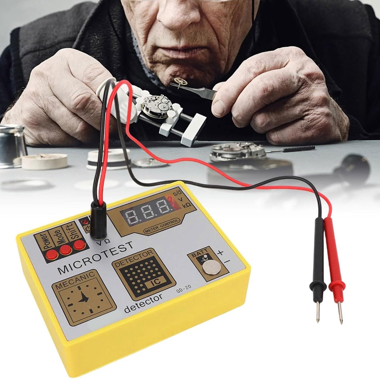 Xcscuk Watch Movement Tester, Watch Timing Tester Machine, Watch Demagnetizer,With Led Indicator,Can Measure The Battery